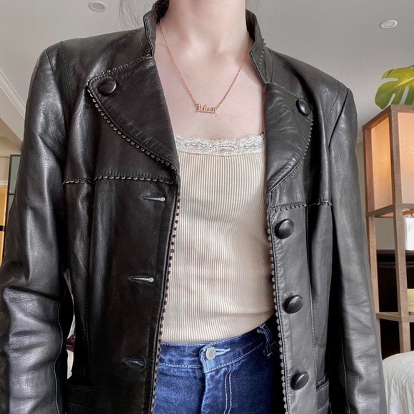 Vintage Style Leather Jacket - Picture 1 of 4